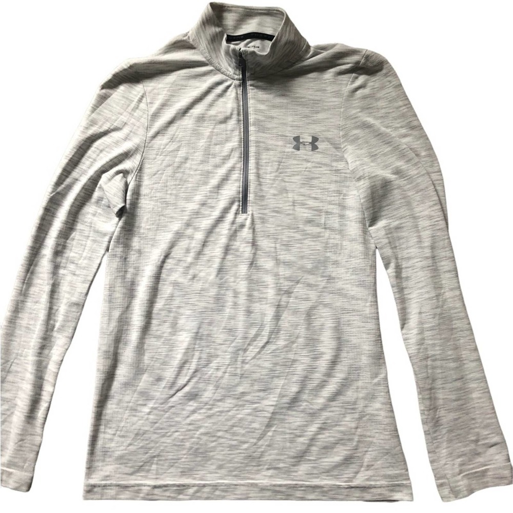 UNDER ARMOUR Half zip pullover white and light gray Size small